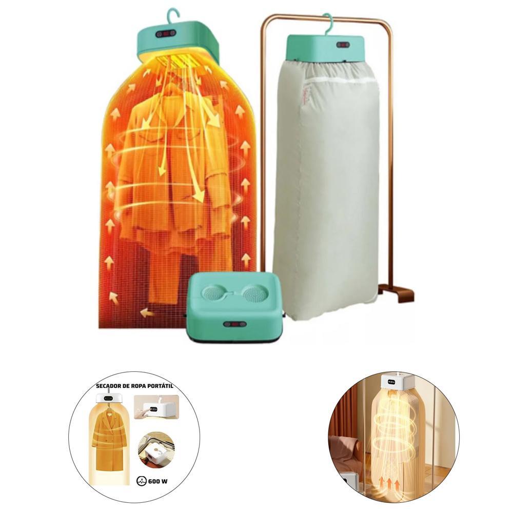 Secador de Ropa Plegable y Portatil de 600W - Dile Adios al tendedero y mal clima - Verde