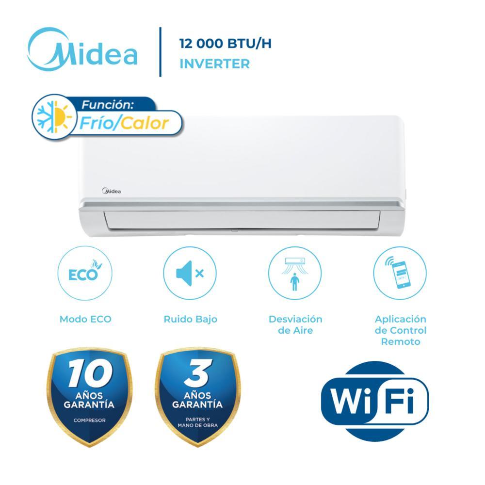 Aire Acondicionado Split De 12,000 BTU/H Midea Inverter Frio/Calor