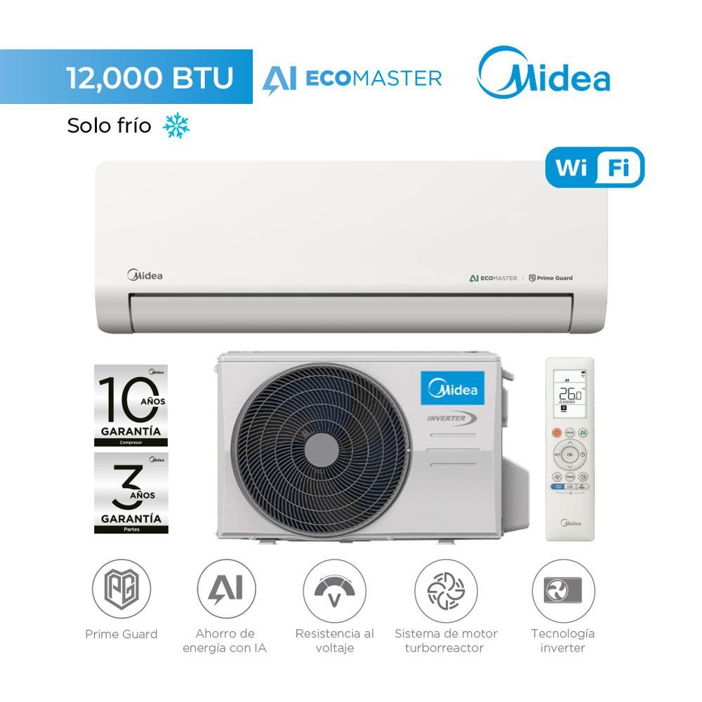 Aire Acondicionado Midea AI EcoMaster Pro 12,000 BTU Inverter WIFI - Frio Solo