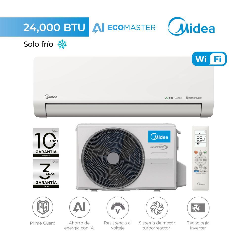 Aire Acondicionado Midea AI EcoMaster Pro 24,000 BTU Inverter WIFI - Frio Solo
