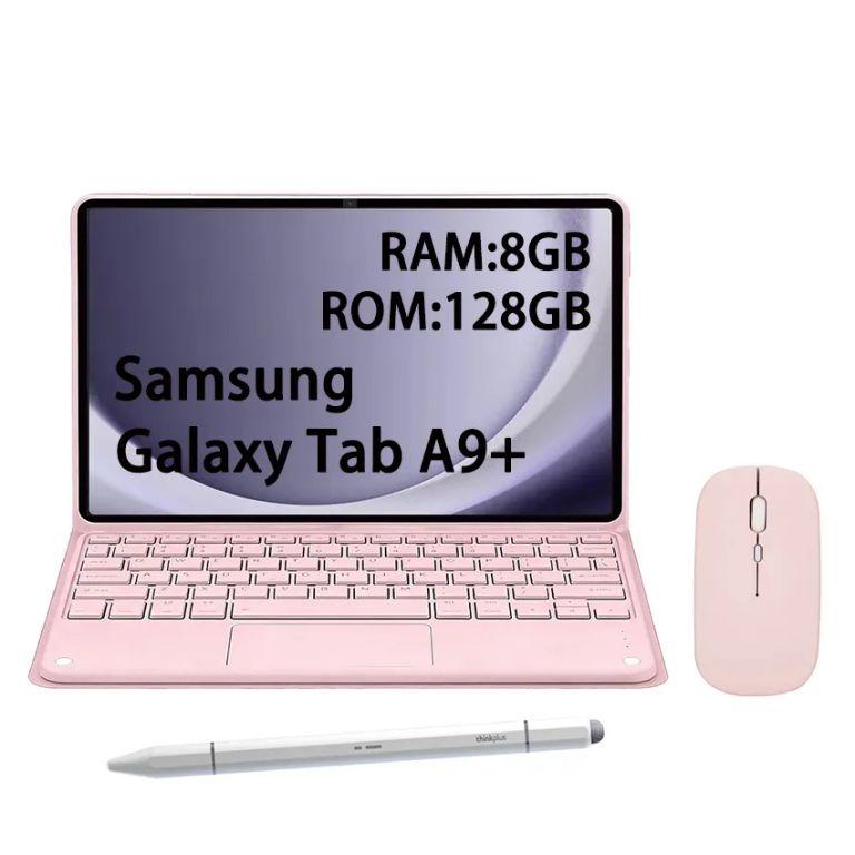 Tablet Galaxy Tab A9+ WIFI 8GB+128GB Gris+Teclado Rosa+Lapiz+Mouse
