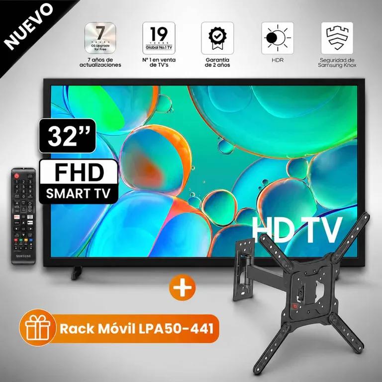 Televisor 32" Pulg. FHD Smart TV UN32H5000FGXPE Modelo 2025 - Negro + Rack Movil