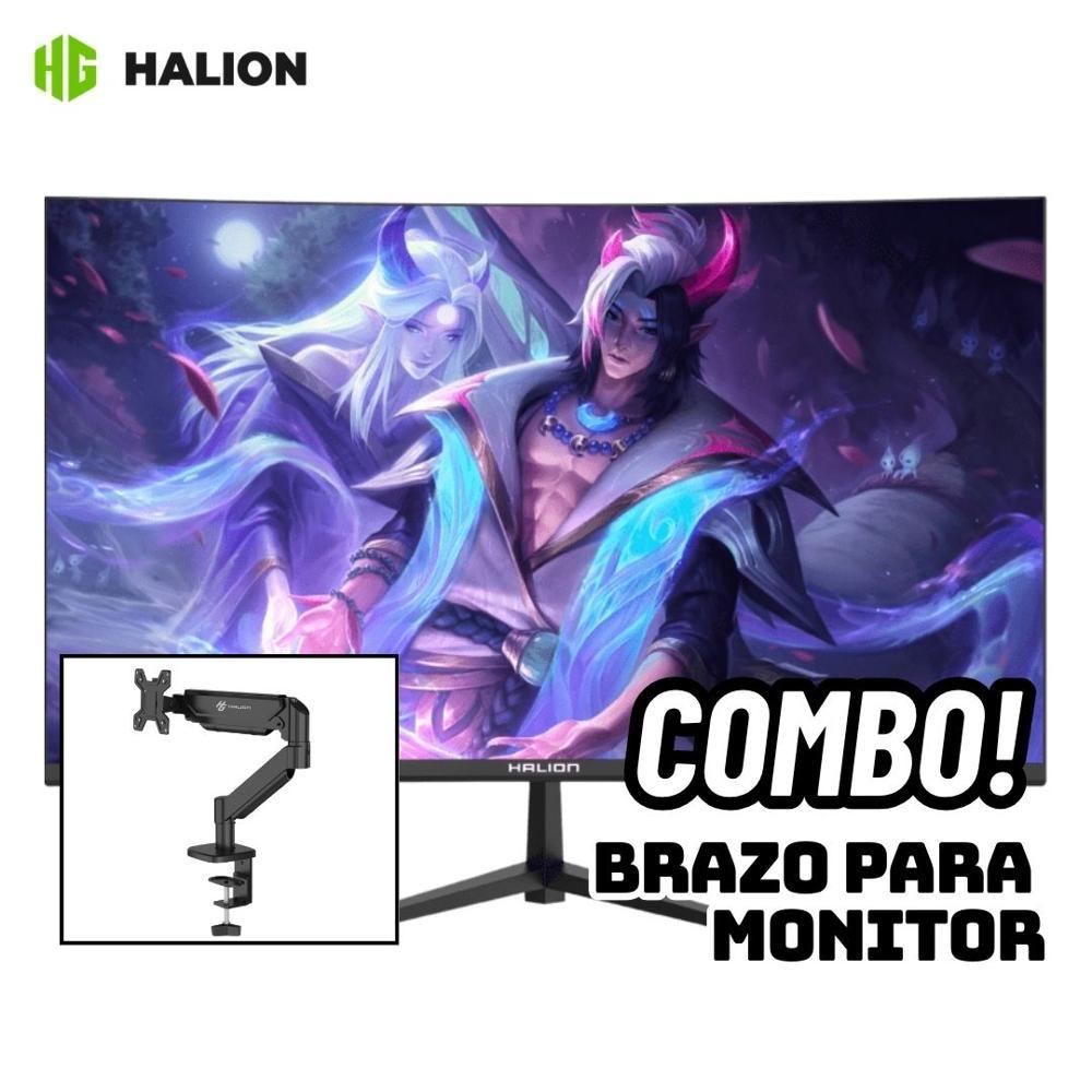 MONITOR CURVO 27 FHD IPS 144HZ AMD FREESYNC HDMI Y VGA - HS2703FC + BRAZO PARA MONITOR