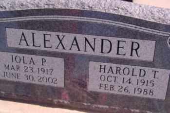 ALEXANDER, HAROLD THORNTON - Graham County, Arizona | HAROLD THORNTON ALEXANDER - Arizona Gravestone Photos