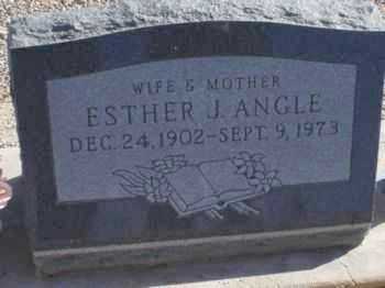 ANGLE, ESTHER J. - Graham County, Arizona | ESTHER J. ANGLE - Arizona Gravestone Photos