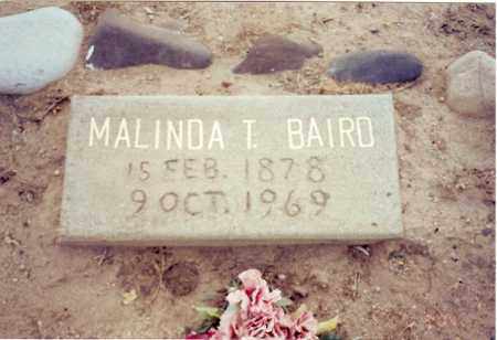 BAIRD, MALINDA THOMAS - Graham County, Arizona | MALINDA THOMAS BAIRD - Arizona Gravestone Photos