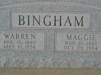 BINGHAM, WARREN - Graham County, Arizona | WARREN BINGHAM - Arizona Gravestone Photos