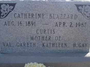 BLAZZARD CURTIS, CATHERINE - Graham County, Arizona | CATHERINE BLAZZARD CURTIS - Arizona Gravestone Photos