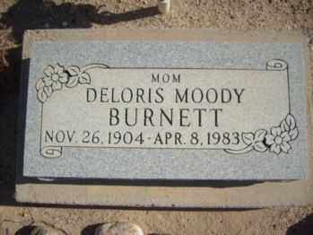MOODY BURNETT, DELORIS - Graham County, Arizona | DELORIS MOODY BURNETT - Arizona Gravestone Photos