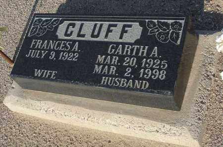 CLUFF, FRANCES A. - Graham County, Arizona | FRANCES A. CLUFF - Arizona Gravestone Photos