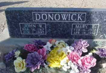 DONOWICK, MARY E. - Graham County, Arizona | MARY E. DONOWICK - Arizona Gravestone Photos