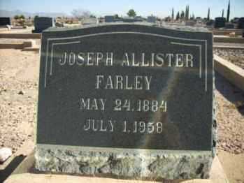 FARLEY, JOSEPH ALLISTER - Graham County, Arizona | JOSEPH ALLISTER FARLEY - Arizona Gravestone Photos