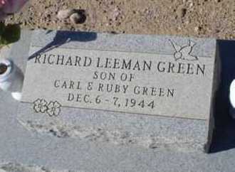 GREEN, RICHARD LEEMAN - Graham County, Arizona | RICHARD LEEMAN GREEN - Arizona Gravestone Photos