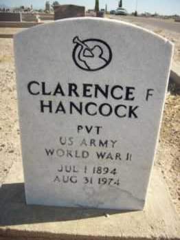 HANCOCK, CLARENCE FRANKLIN - Graham County, Arizona | CLARENCE FRANKLIN HANCOCK - Arizona Gravestone Photos