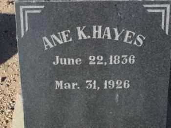 JENSEN HAYES, ANE K. / MARIE - Graham County, Arizona | ANE K. / MARIE JENSEN HAYES - Arizona Gravestone Photos