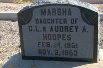 HOOPES, MARSHA - Graham County, Arizona | MARSHA HOOPES - Arizona Gravestone Photos