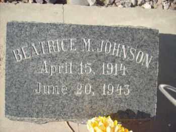 MATTHEWS JOHNSON, BEATRICE - Graham County, Arizona | BEATRICE MATTHEWS JOHNSON - Arizona Gravestone Photos