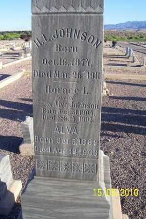JOHNSON, HORACE LORENZO (H.L.) - Graham County, Arizona | HORACE LORENZO (H.L.) JOHNSON - Arizona Gravestone Photos