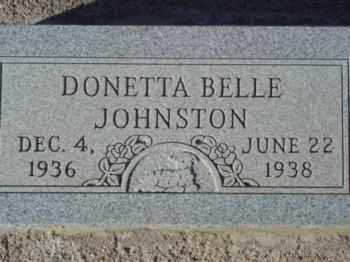 JOHNSTON, DONETTA BELLE - Graham County, Arizona | DONETTA BELLE JOHNSTON - Arizona Gravestone Photos