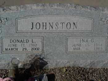 JOHNSTON, INA GRACE - Graham County, Arizona | INA GRACE JOHNSTON - Arizona Gravestone Photos