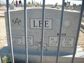 LEE, JIMMIE - Graham County, Arizona | JIMMIE LEE - Arizona Gravestone Photos