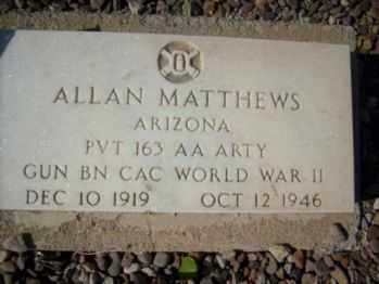 MATTHEWS, ALLAN - Graham County, Arizona | ALLAN MATTHEWS - Arizona Gravestone Photos