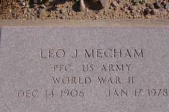 MECHAM, LEO JOSEPH - Graham County, Arizona | LEO JOSEPH MECHAM - Arizona Gravestone Photos