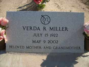 R MILLER, VERDA - Graham County, Arizona | VERDA R MILLER - Arizona Gravestone Photos