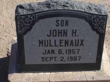 MULLENAUX, JOHN HILBERT - Graham County, Arizona | JOHN HILBERT MULLENAUX - Arizona Gravestone Photos