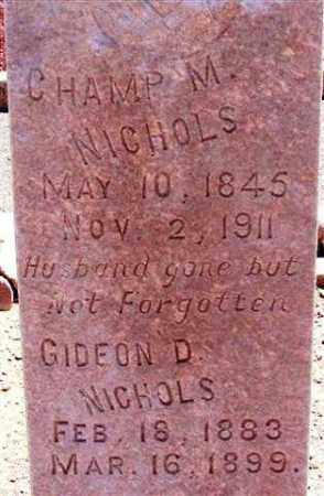 NICHOLS, CHAMP MONROE - Graham County, Arizona | CHAMP MONROE NICHOLS - Arizona Gravestone Photos