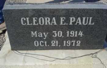 PAUL, CLEORA E - Graham County, Arizona | CLEORA E PAUL - Arizona Gravestone Photos