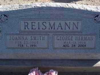REISMANN, JOANNA - Graham County, Arizona | JOANNA REISMANN - Arizona Gravestone Photos