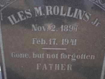 ROLLINS, ILES M., JR. - Graham County, Arizona | ILES M., JR. ROLLINS - Arizona Gravestone Photos