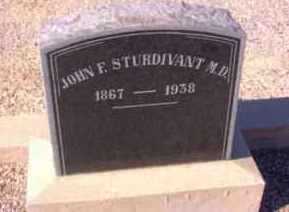 STURDIVANT, JOHN FREELAN (M.D.) - Graham County, Arizona | JOHN FREELAN (M.D.) STURDIVANT - Arizona Gravestone Photos