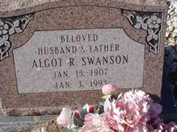 SWANSON, ALGOT RAYMOND - Graham County, Arizona | ALGOT RAYMOND SWANSON - Arizona Gravestone Photos