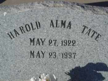 TATE, HAROLD ALMA - Graham County, Arizona | HAROLD ALMA TATE - Arizona Gravestone Photos