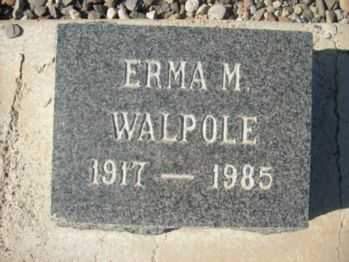 WALPOLE, ERMA M. - Graham County, Arizona | ERMA M. WALPOLE - Arizona Gravestone Photos