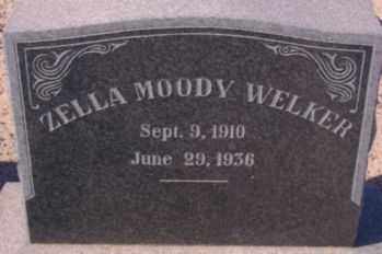 MOODY WELKER, ZELLA - Graham County, Arizona | ZELLA MOODY WELKER - Arizona Gravestone Photos