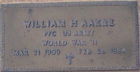 AAKRE, WILLIAM H. - Maricopa County, Arizona | WILLIAM H. AAKRE - Arizona Gravestone Photos