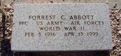 ABBOTT, FORREST C. - Maricopa County, Arizona | FORREST C. ABBOTT - Arizona Gravestone Photos