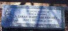 ABERNATHEY, SARAH MARIE - Maricopa County, Arizona | SARAH MARIE ABERNATHEY - Arizona Gravestone Photos