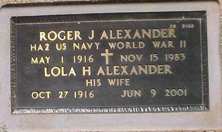 ALEXANDER, ROGER J - Maricopa County, Arizona | ROGER J ALEXANDER - Arizona Gravestone Photos