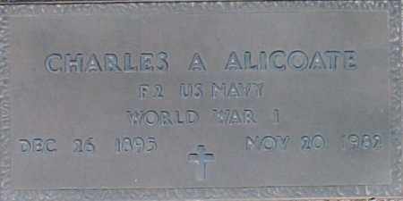 ALICOATE, CHARLES A - Maricopa County, Arizona | CHARLES A ALICOATE - Arizona Gravestone Photos