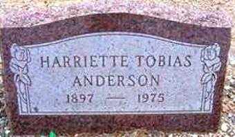 TOBIAS ANDERSON, HARRIETTE - Maricopa County, Arizona | HARRIETTE TOBIAS ANDERSON - Arizona Gravestone Photos