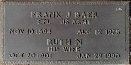 BAER, RUTH N. - Maricopa County, Arizona | RUTH N. BAER - Arizona Gravestone Photos