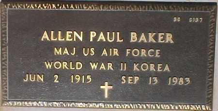 BAKER, ALLEN PAUL - Maricopa County, Arizona | ALLEN PAUL BAKER - Arizona Gravestone Photos