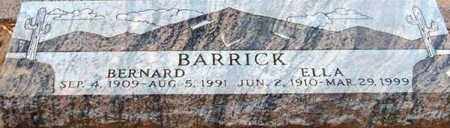 BARRICK, BERNARD - Maricopa County, Arizona | BERNARD BARRICK - Arizona Gravestone Photos