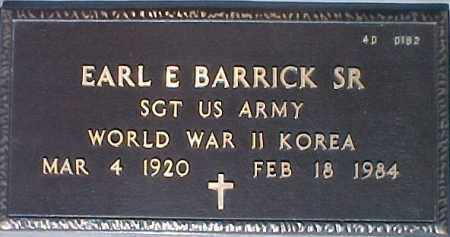 BARRICK, EARL E., SR. - Maricopa County, Arizona | EARL E., SR. BARRICK - Arizona Gravestone Photos