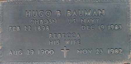 BAUMAN, REBECCA - Maricopa County, Arizona | REBECCA BAUMAN - Arizona Gravestone Photos