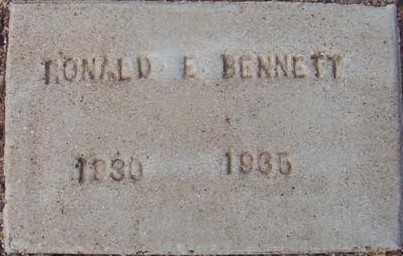 BENNETT, RONALD E. - Maricopa County, Arizona | RONALD E. BENNETT - Arizona Gravestone Photos